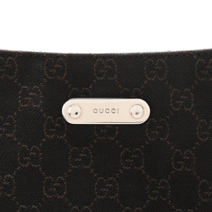 Gucci Denim GG Monogram Shoulder Bag Dark Brown 7 of 10