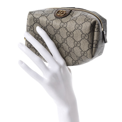 Gucci Soft GG Supreme Monogram Calfskin Small Ophidia Cosmetic Case Beige Ebony New Acero 2 of 7