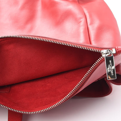 Saint Laurent Calfskin Suede Stud Reversible Shopper Tote Red 11 of 19
