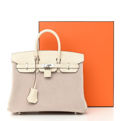 Hermes Veau Doblis Swift Grizzly Birkin 25 Glycine Grizzly Nata 12 of 12