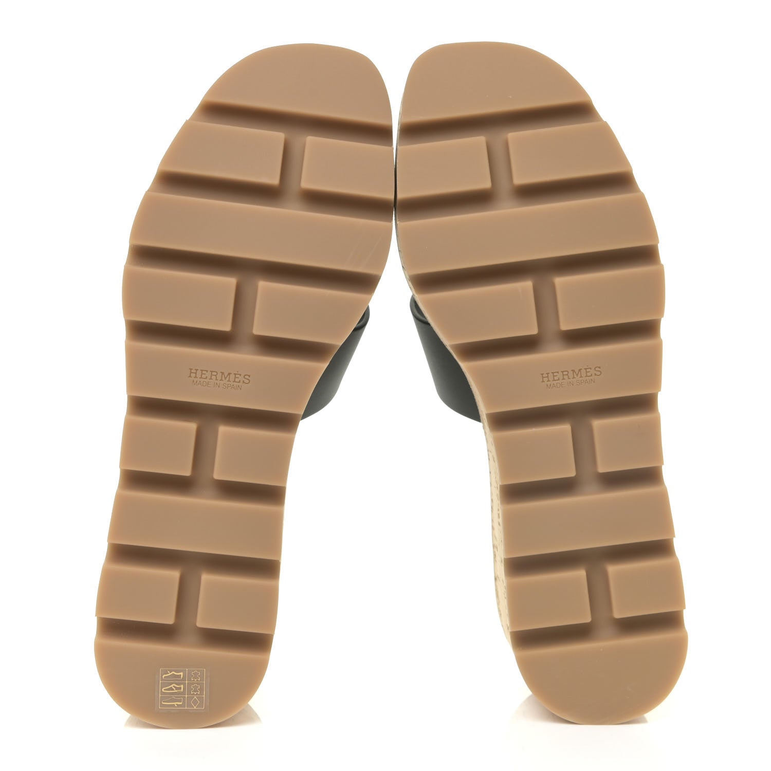 Hermes Calfskin Cork Eze 30 Sandals 38 Black 6 of 10
