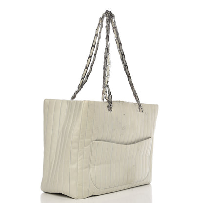 Chanel Lambskin Vertical Quilted Large Mademoiselle Tote Light Green 3 of 15