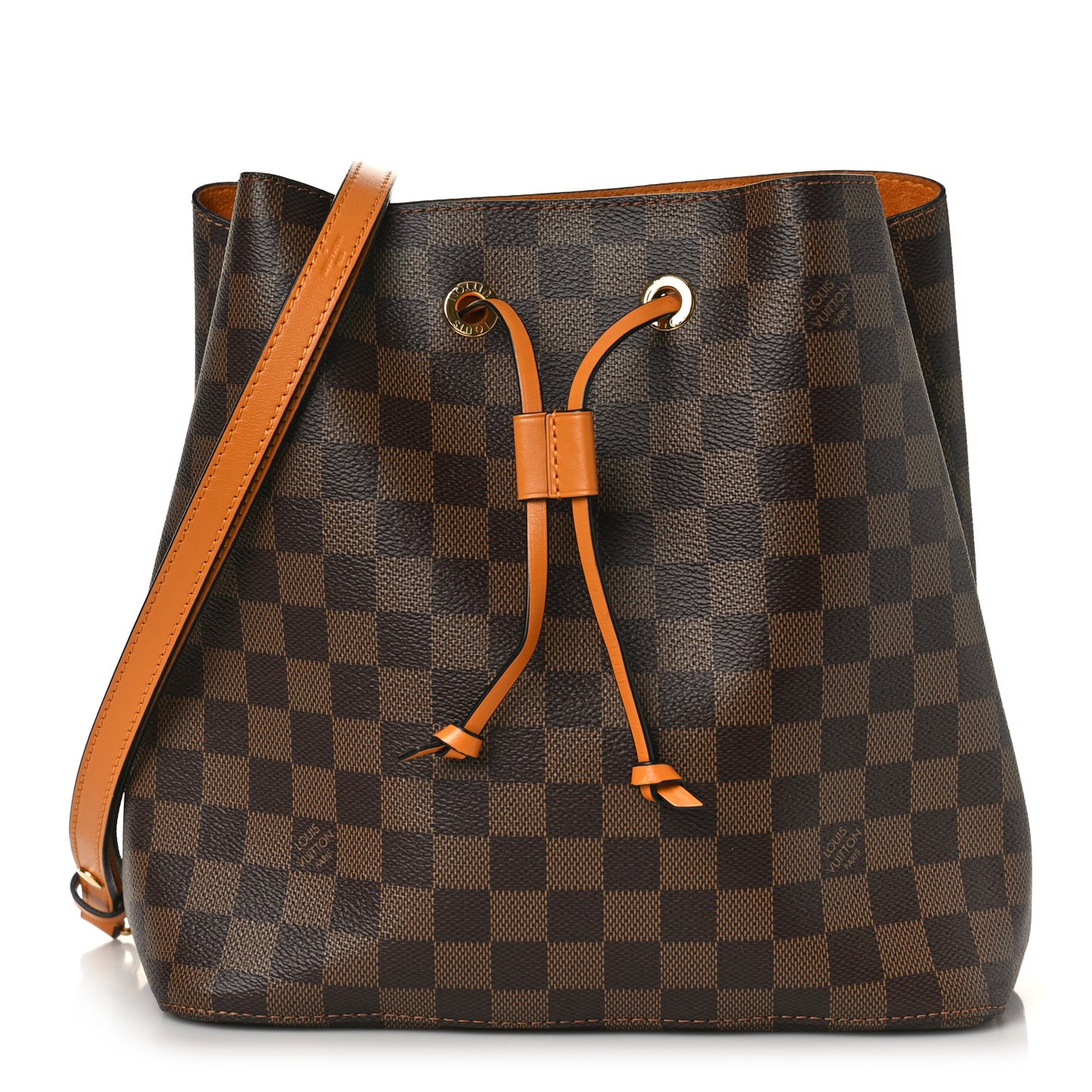 Damier Ebene Neonoe MM Safran