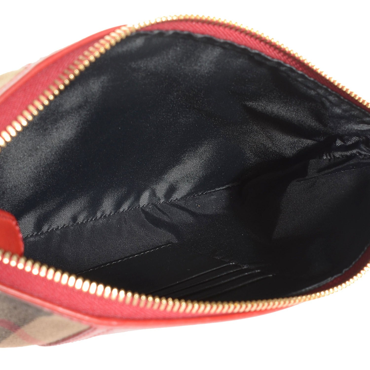 Burberry House Check Peyton Crossbody Clutch Bag Military Red 5 of 11