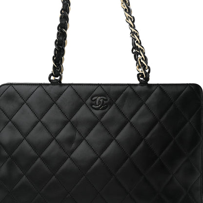 Chanel Lambskin Bekko Chain Large Shoulder Bag Black 9 of 13
