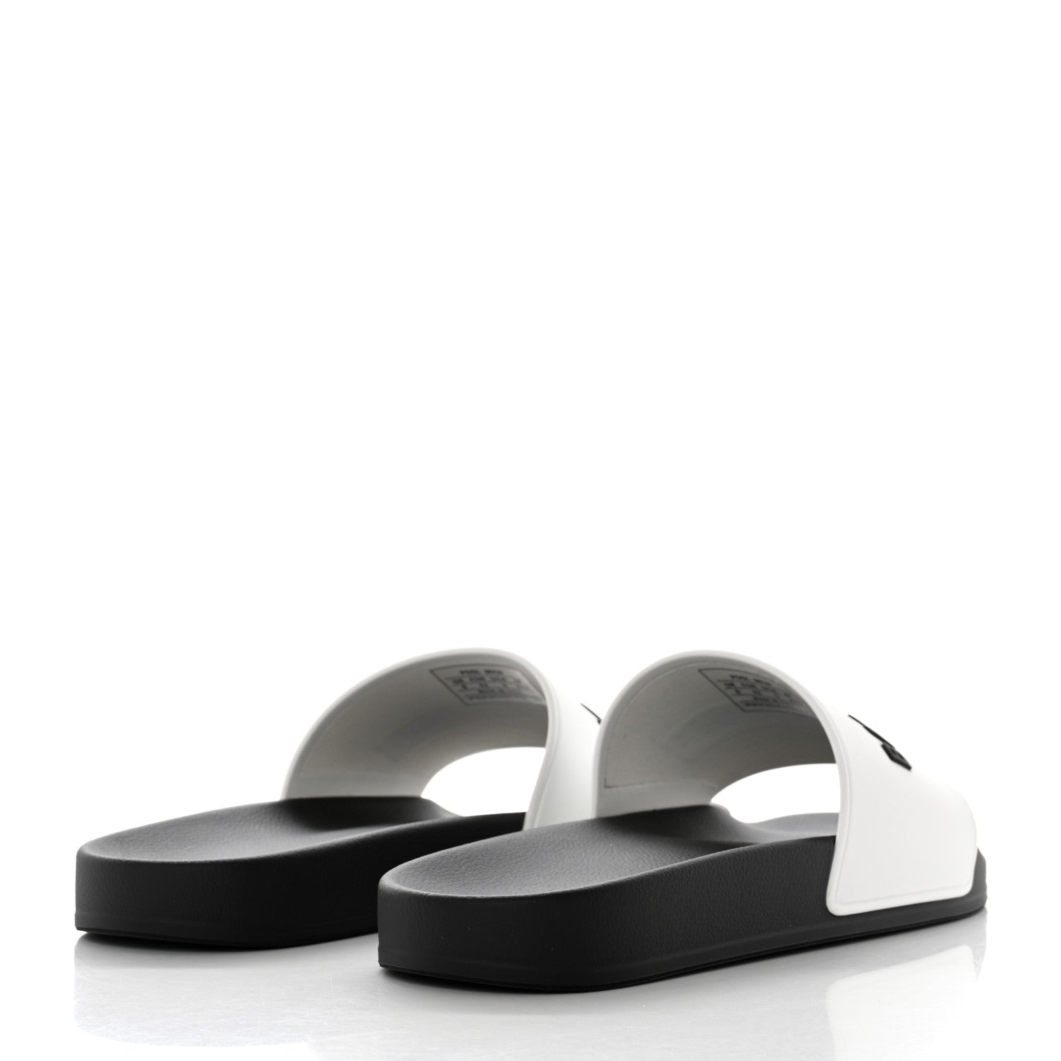 Balenciaga Rubber Mens Logo Pool Slide Sandals 42 White Black 4 of 9