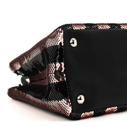 Prada Sequin Broccato Tote Black Cipria 8 of 11