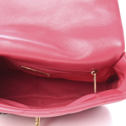 Chanel Goatskin Quilted Medium Chanel 19 Flap Pink 5 of 10