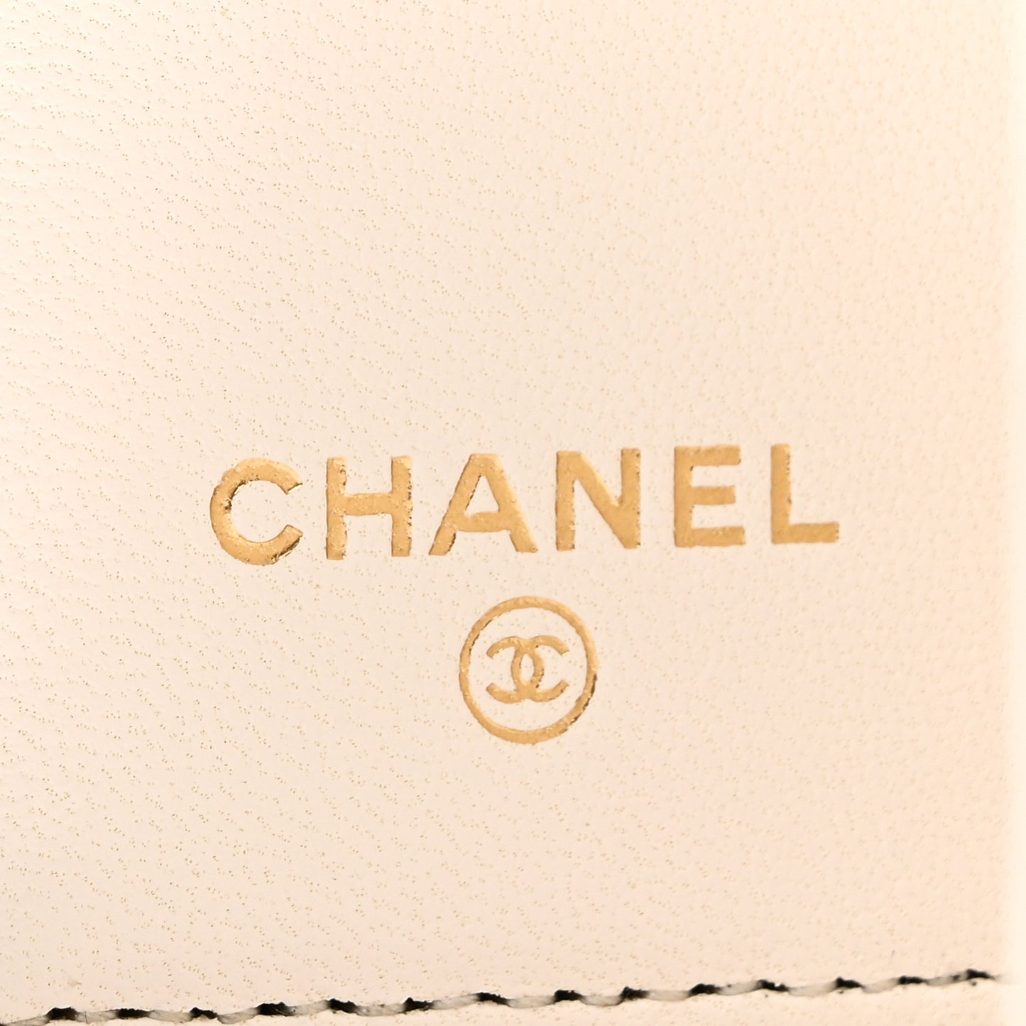 Lambskin Quilted Book Card Holder on Chain Black