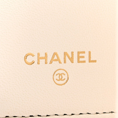 Chanel Lambskin Quilted Book Card Holder on Chain Black 6 of 9