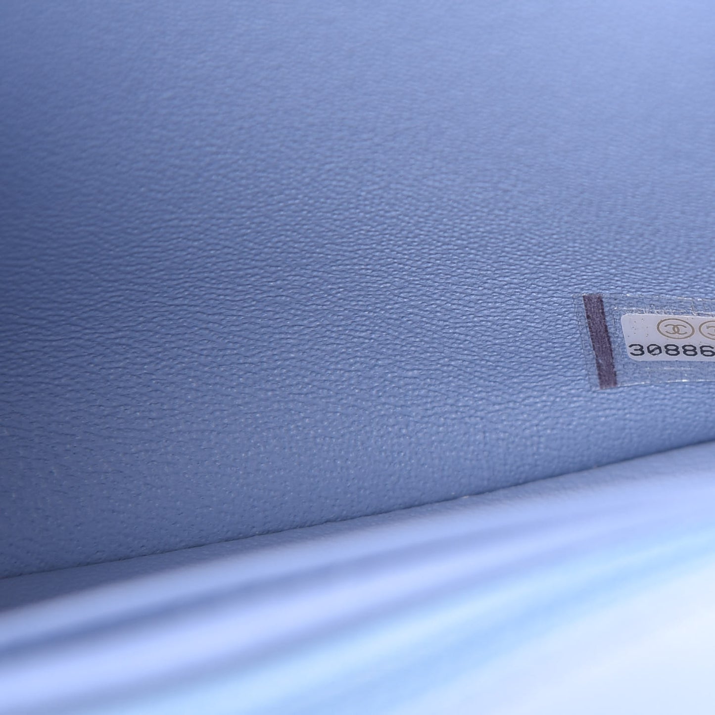 Lambskin Quilted Mini Rectangular Flap Light Blue