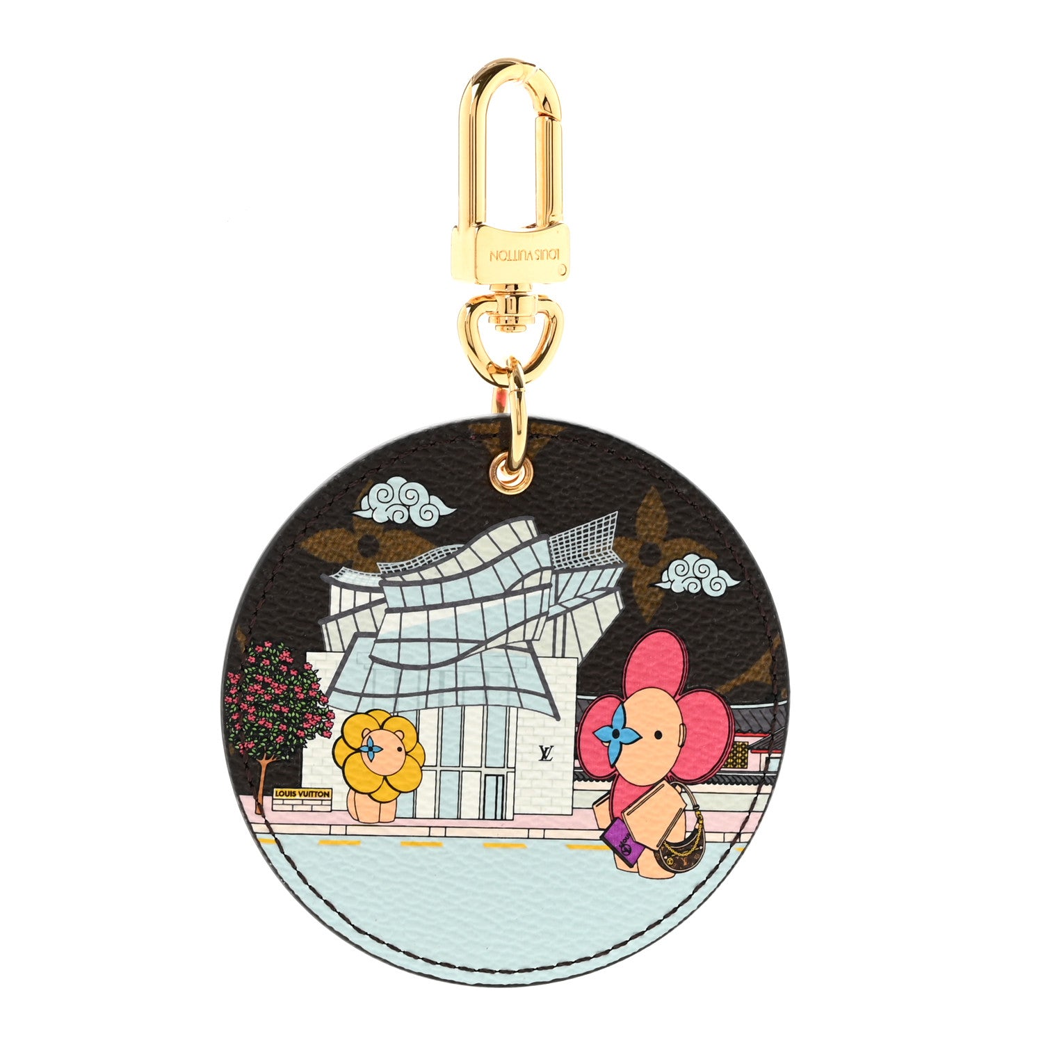 Louis Vuitton Monogram 2022 Christmas Animation Seoul Bag Charm Key Ring Light Pink 1 of 4