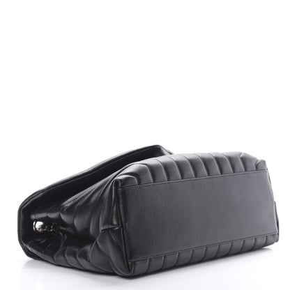 Saint Laurent Calfskin Y Quilted Monogram Medium Loulou Chain Satchel Black 4 of 15
