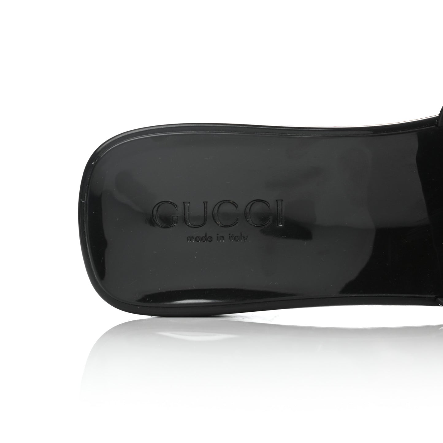 Rubber Gucci Logo Womens Platform 20/60mm Slide Sandals 38 Black