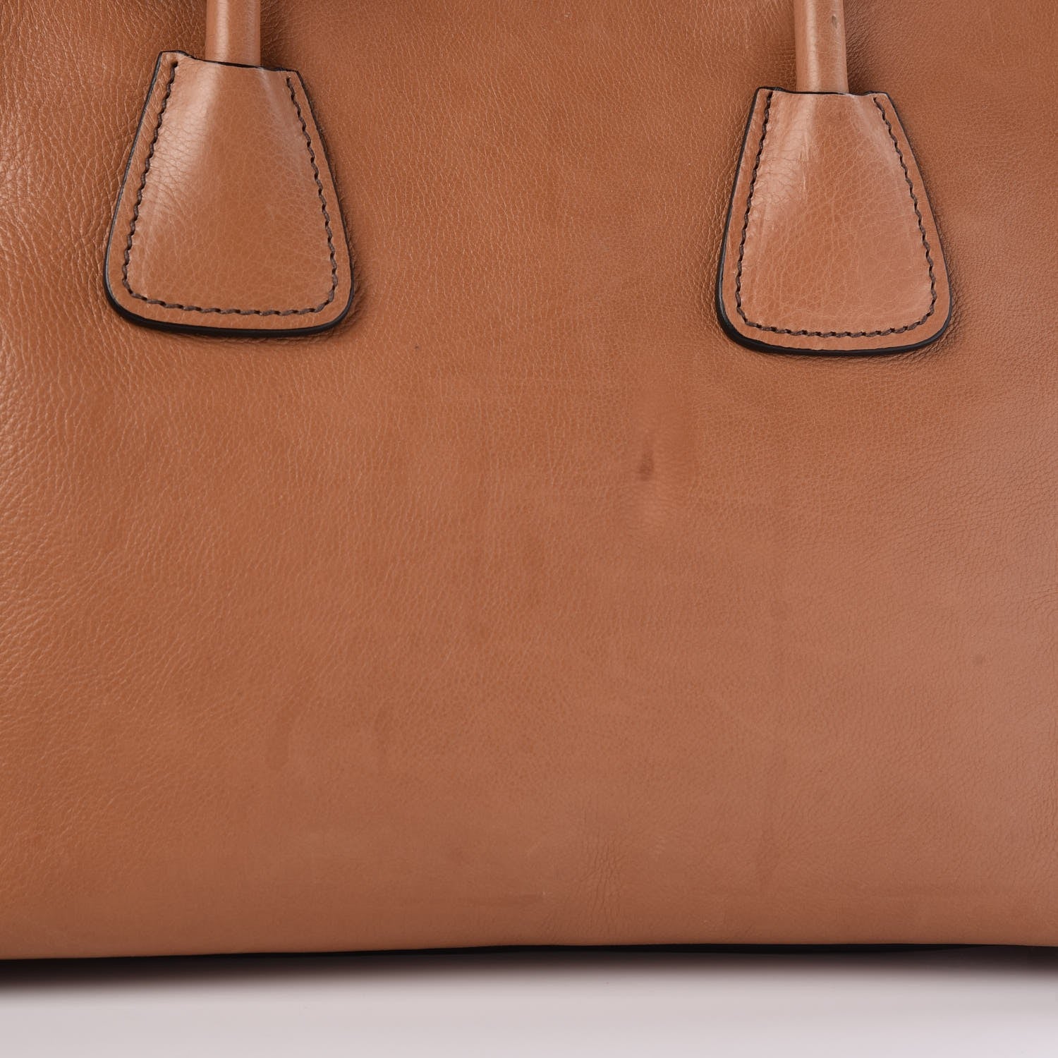 Prada Glace Calf Twin Pocket Tote Cannella 13 of 15
