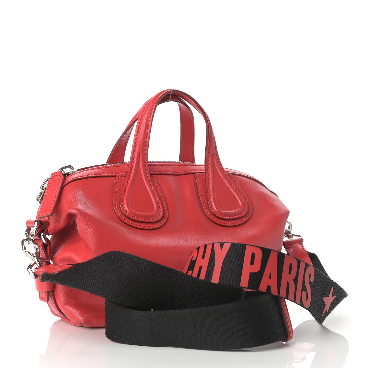 Givenchy Calfskin Micro Nightingale Logo Strap Red 2 of 13