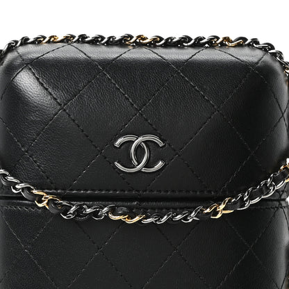Chanel Lambskin Quilted Chain Around Phone Holder Black 8 of 10