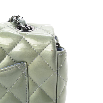 Chanel Patent Calfskin Quilted Mini Rectangular Flap Light Blue 15 of 15