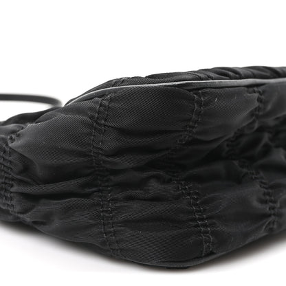 Prada Tessuto Nylon Gaufre Shoulder Bag Black 9 of 10