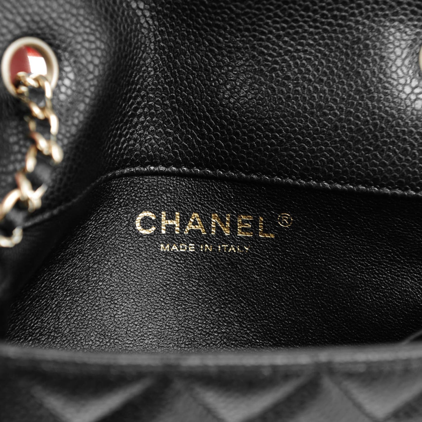 Caviar Quilted Extra Mini Flap Black