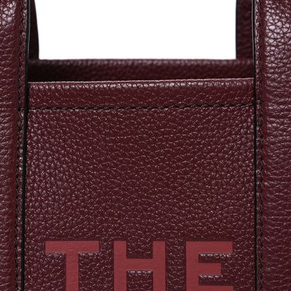 Marc Jacobs Grained Calfskin Small The Tote Bag Burgundy 8 of 10