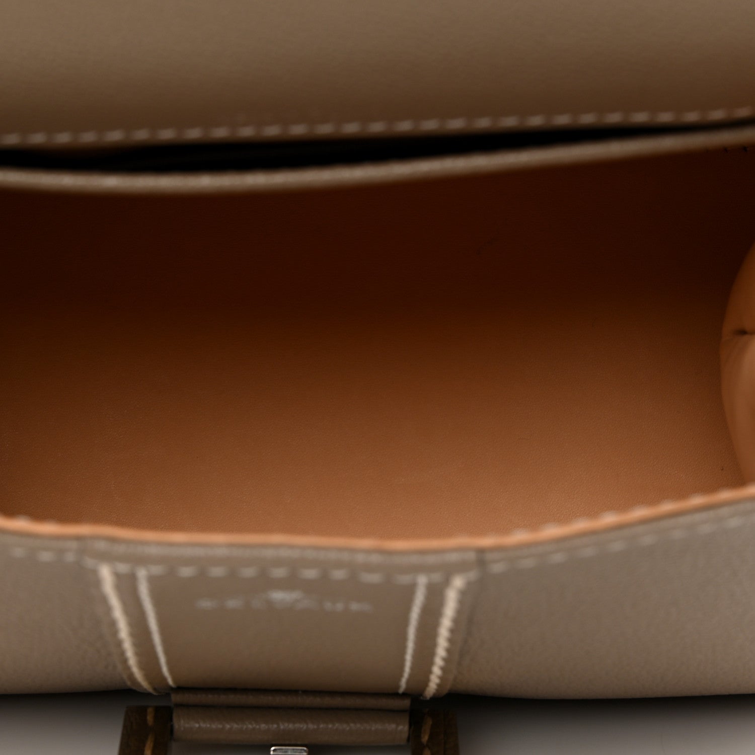 Delvaux Grained Rodeo Calfskin Surpique Mini Brillant Satchel Tourterelle Ivory 5 of 10