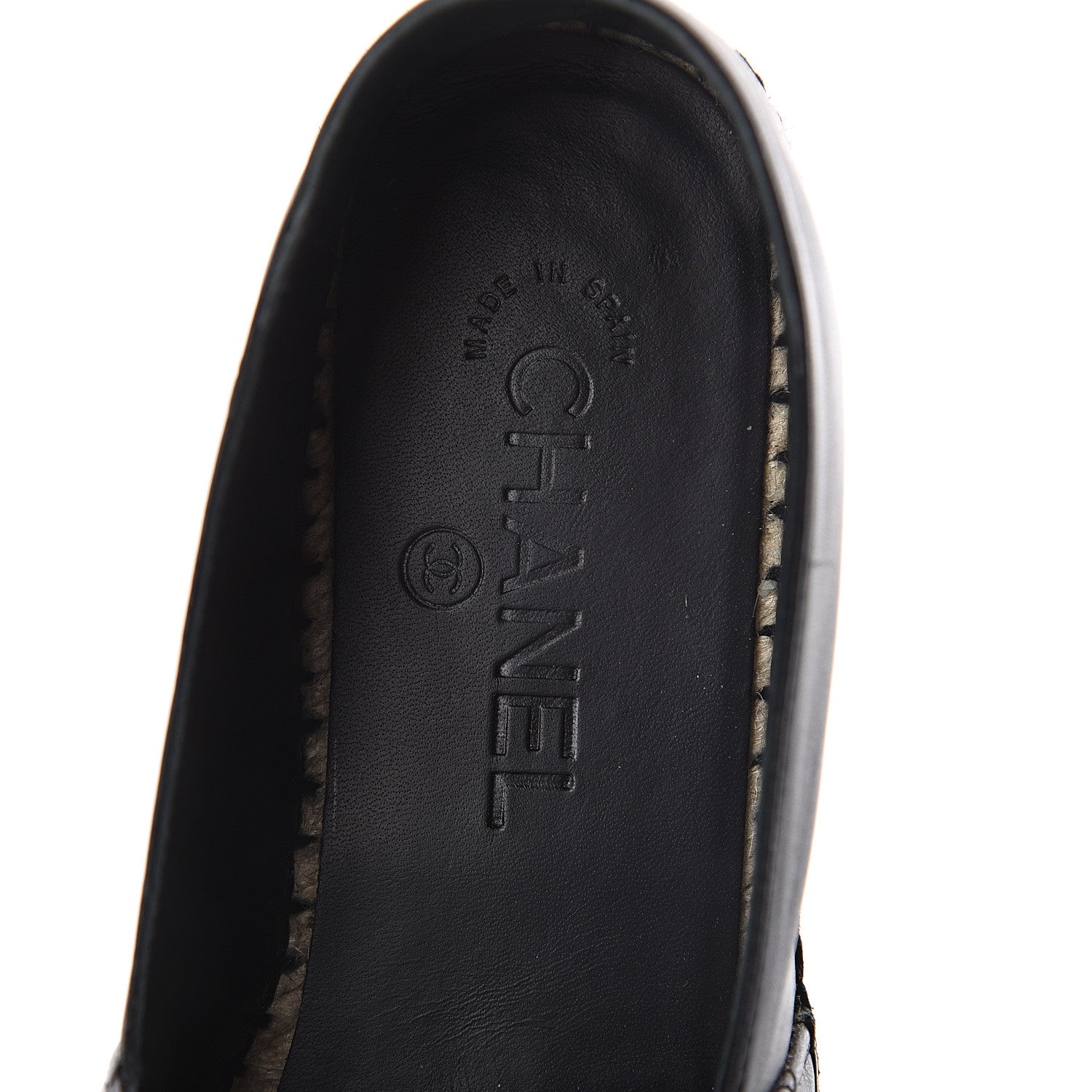 Chanel Lambskin Quilted CC Espadrilles 39 Black 6 of 7