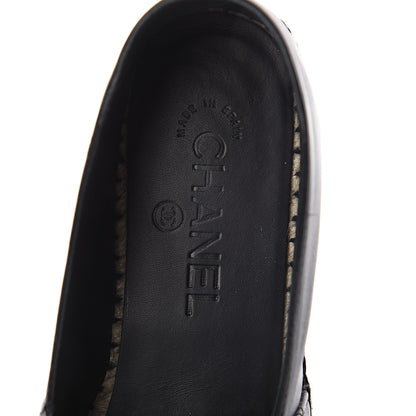Chanel Lambskin Quilted CC Espadrilles 39 Black 6 of 7