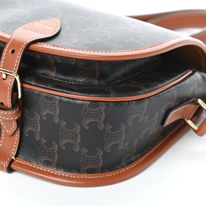 Celine Triomphe Canvas Medium Folco Bag Tan 8 of 8