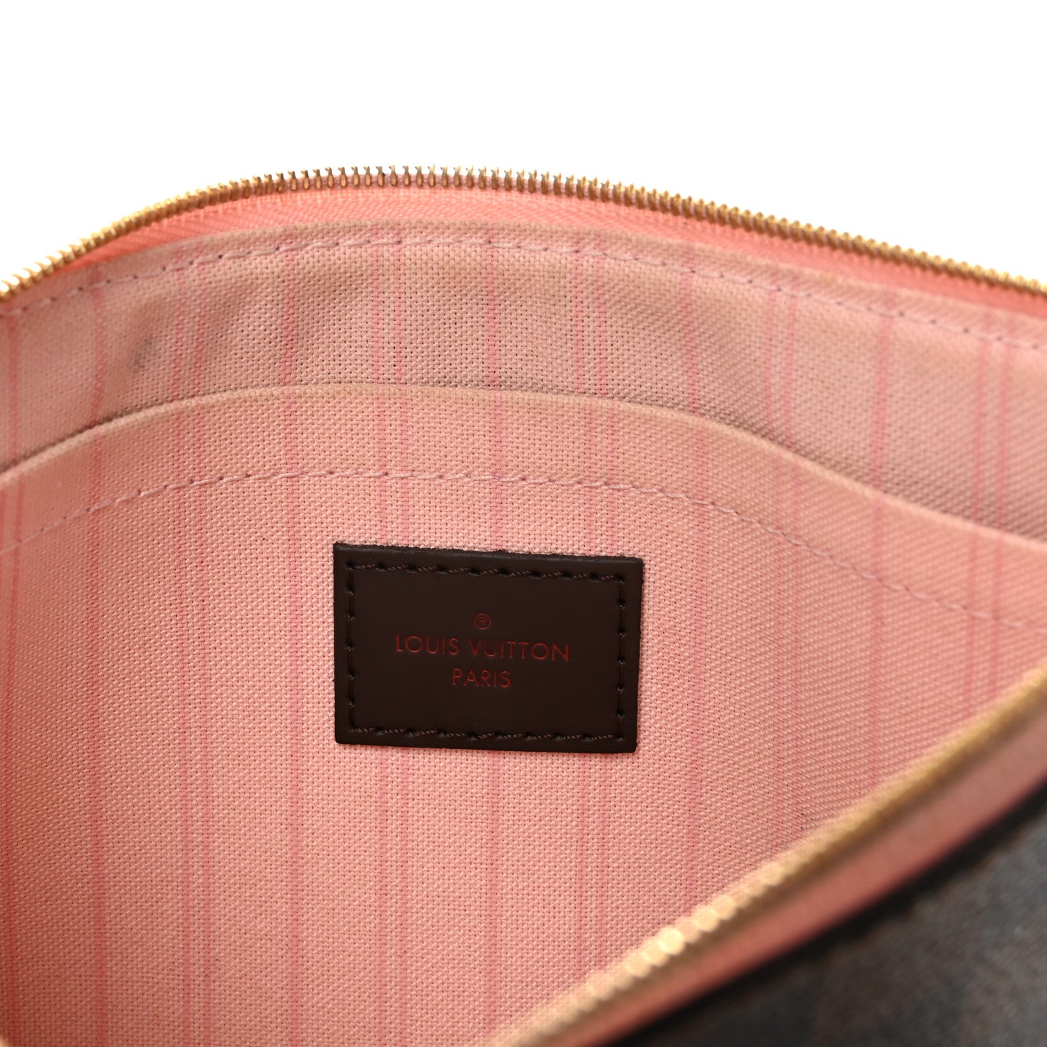 Louis Vuitton Damier Ebene Neverfull MM GM Pochette Rose Ballerine 6 of 6