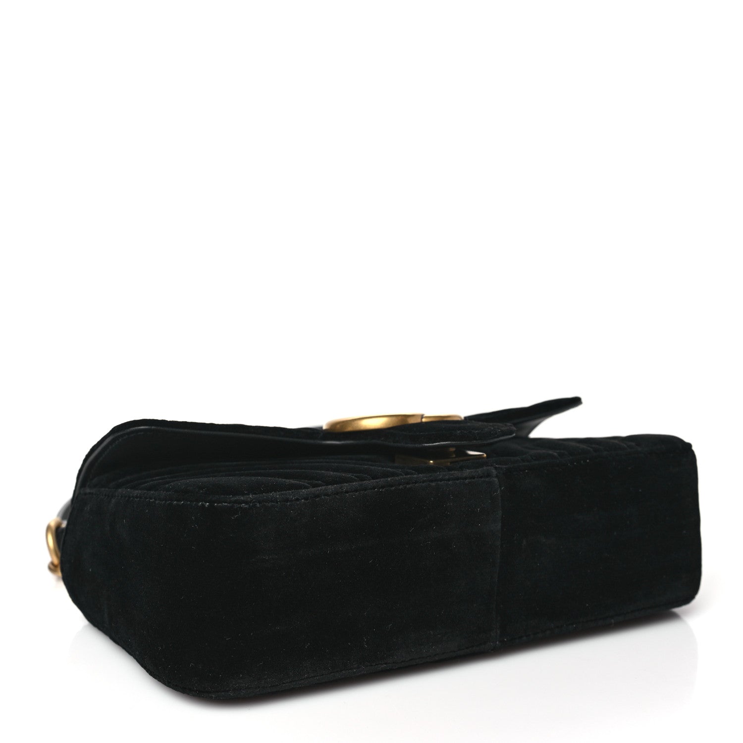 Gucci Velvet Matelasse Mini GG Marmont Shoulder Bag Black 4 of 11