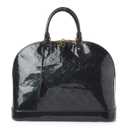 Louis Vuitton Vernis Alma MM Blue Nuit 1 of 19