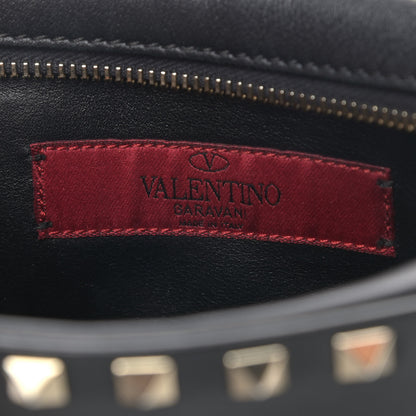 Valentino Garavani Calfskin Small Rockstud Chain Camera Crossbody Bag Black 6 of 8