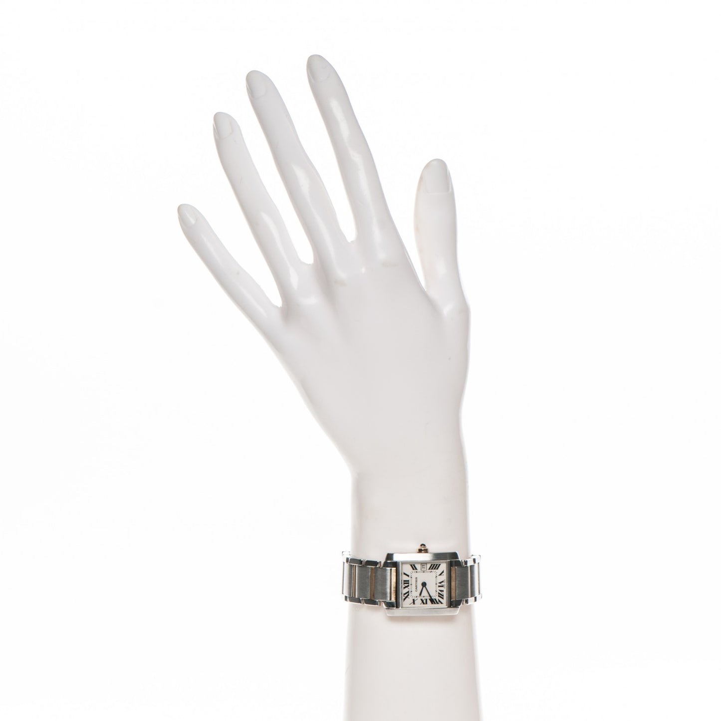 Stainless Steel 18K Yellow Gold 25mm Tank Francaise Quartz Watch