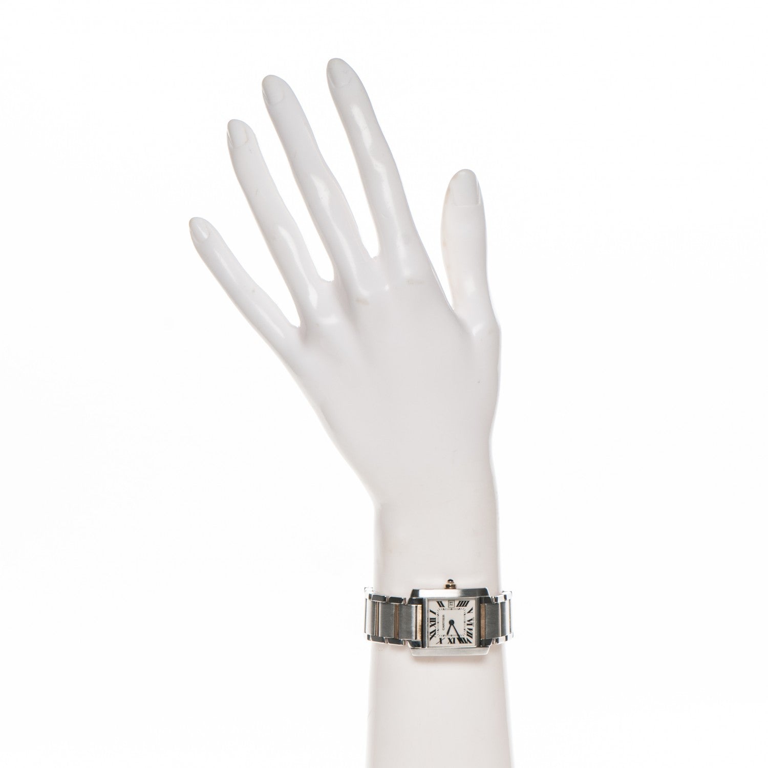 Cartier Stainless Steel 18K Yellow Gold 25mm Tank Francaise Quartz Watch 2 of 7