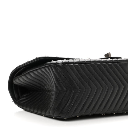 Chanel Sheepskin Chevron Quilted Studded 2.55 Reissue 226 Flap Black 9 of 15