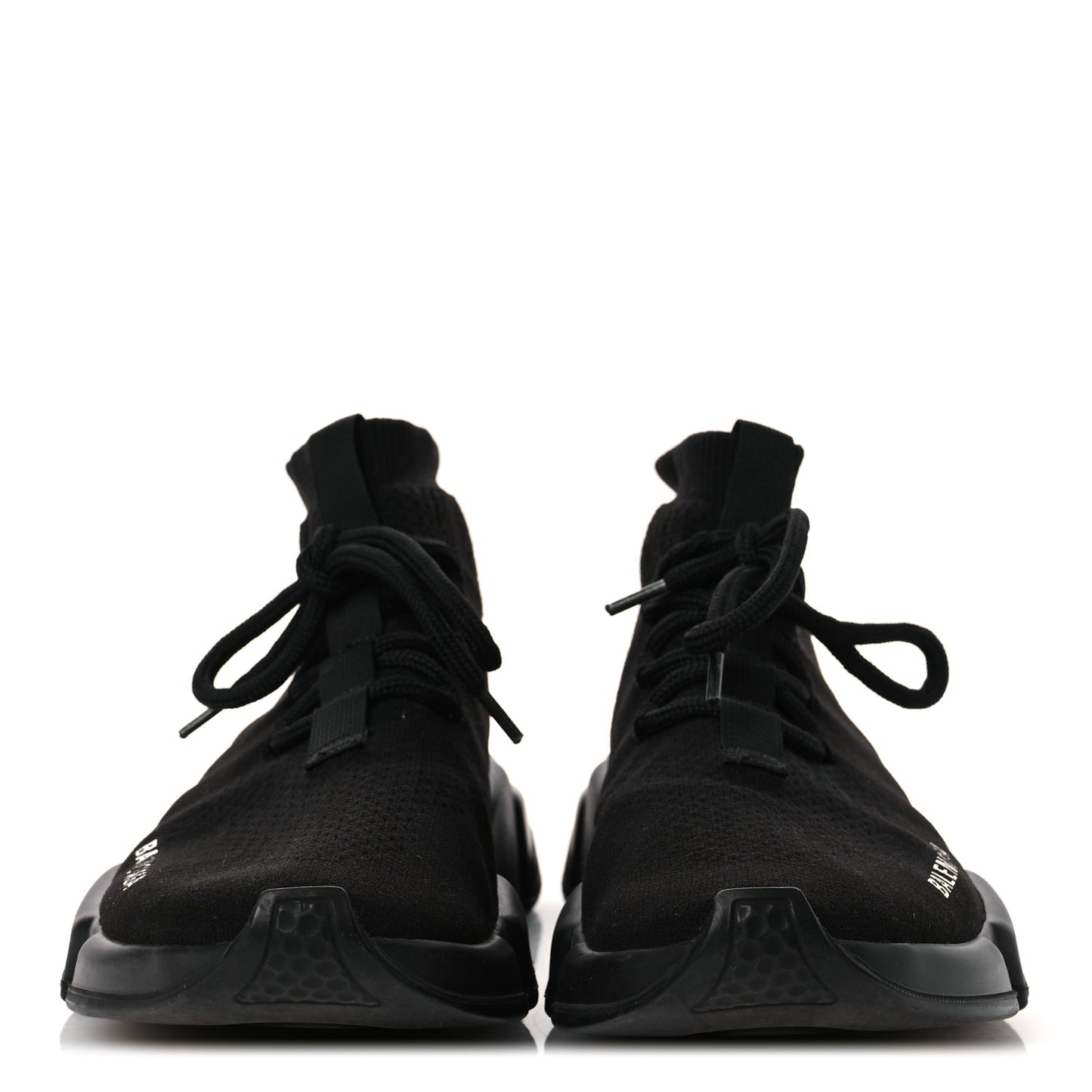 Recycled Knit Bi-Color Sole Womens Speed Lace Up Sneakers 38 Black White