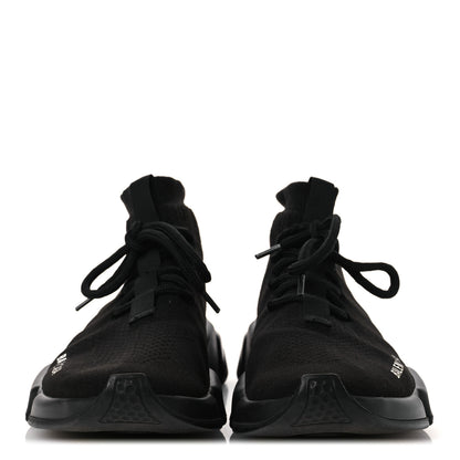 Balenciaga Recycled Knit Bi-Color Sole Womens Speed Lace Up Sneakers 38 Black White 3 of 12