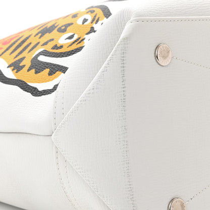 Louis Vuitton X NIGO Calfskin Tiger Journey Tote White 13 of 13