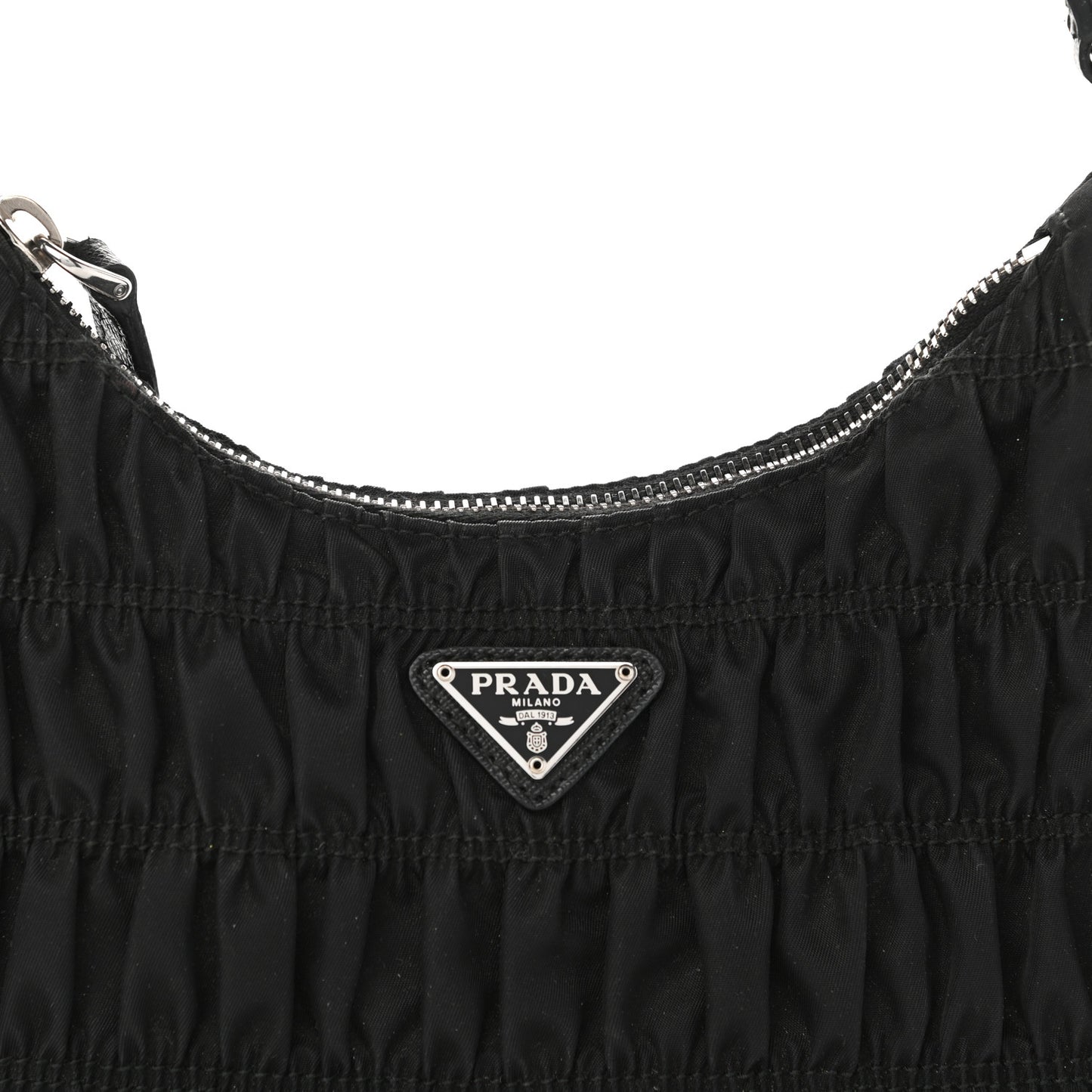 Tessuto Nylon Gaufre Shoulder Bag Black