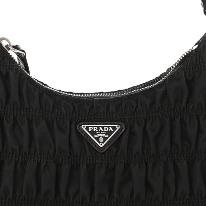 Prada Tessuto Nylon Gaufre Shoulder Bag Black 8 of 12