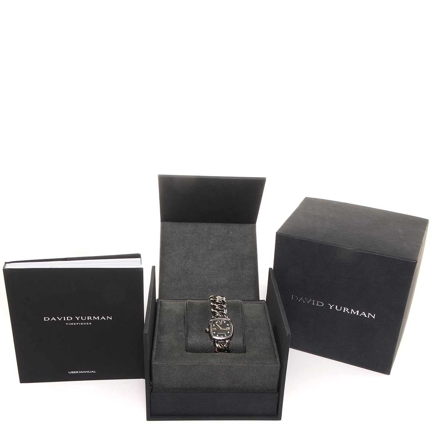 Stainless Steel Diamond 23mm Albion Quartz Watch Black