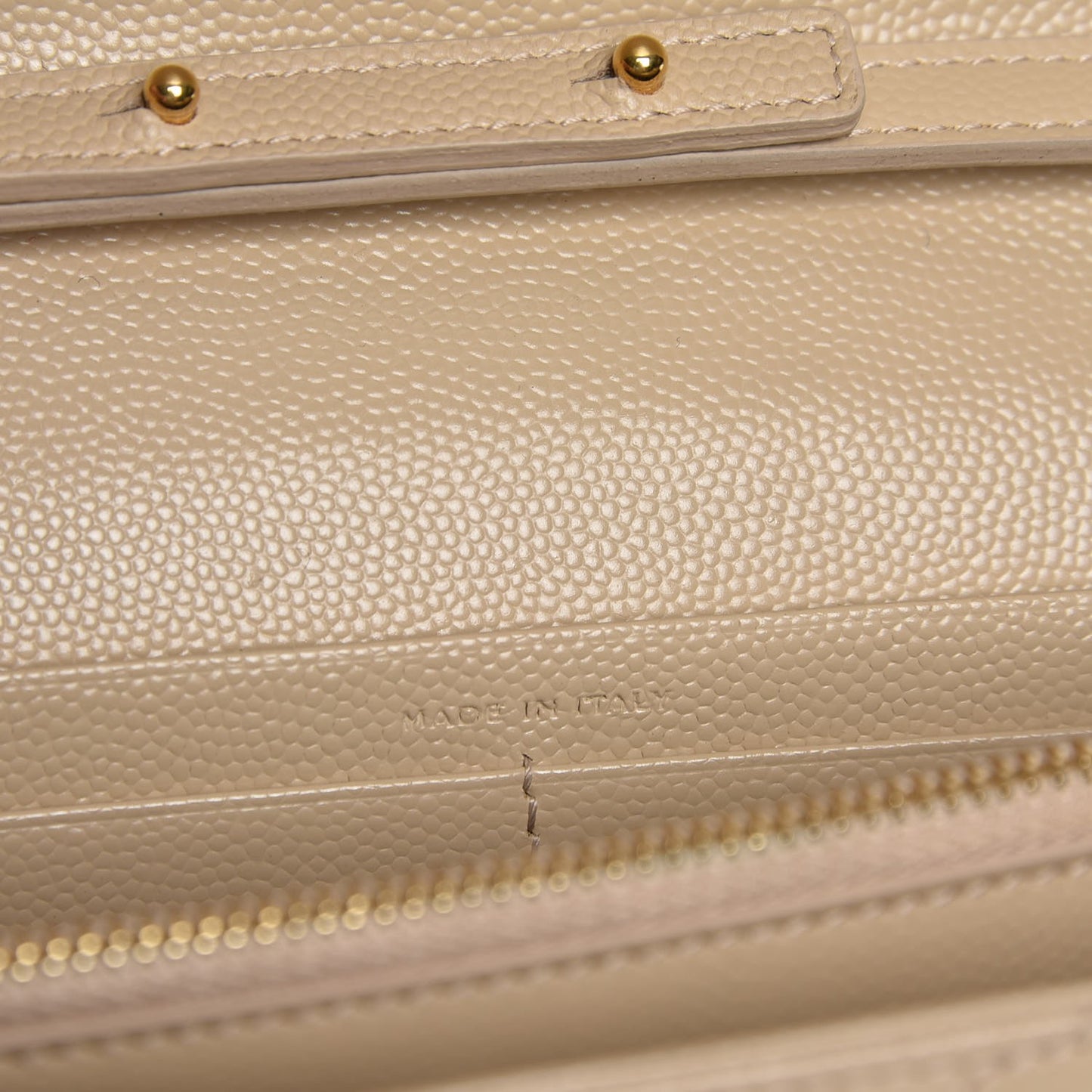 Grain De Poudre Matelasse Chevron Monogram Chain Wallet Nude Powder