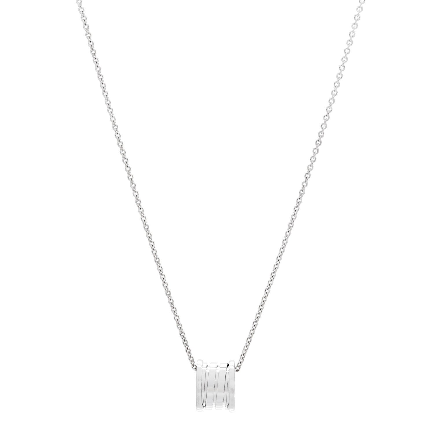 Bulgari 18K White Gold B.Zero1 Pendant Necklace 1 of 6