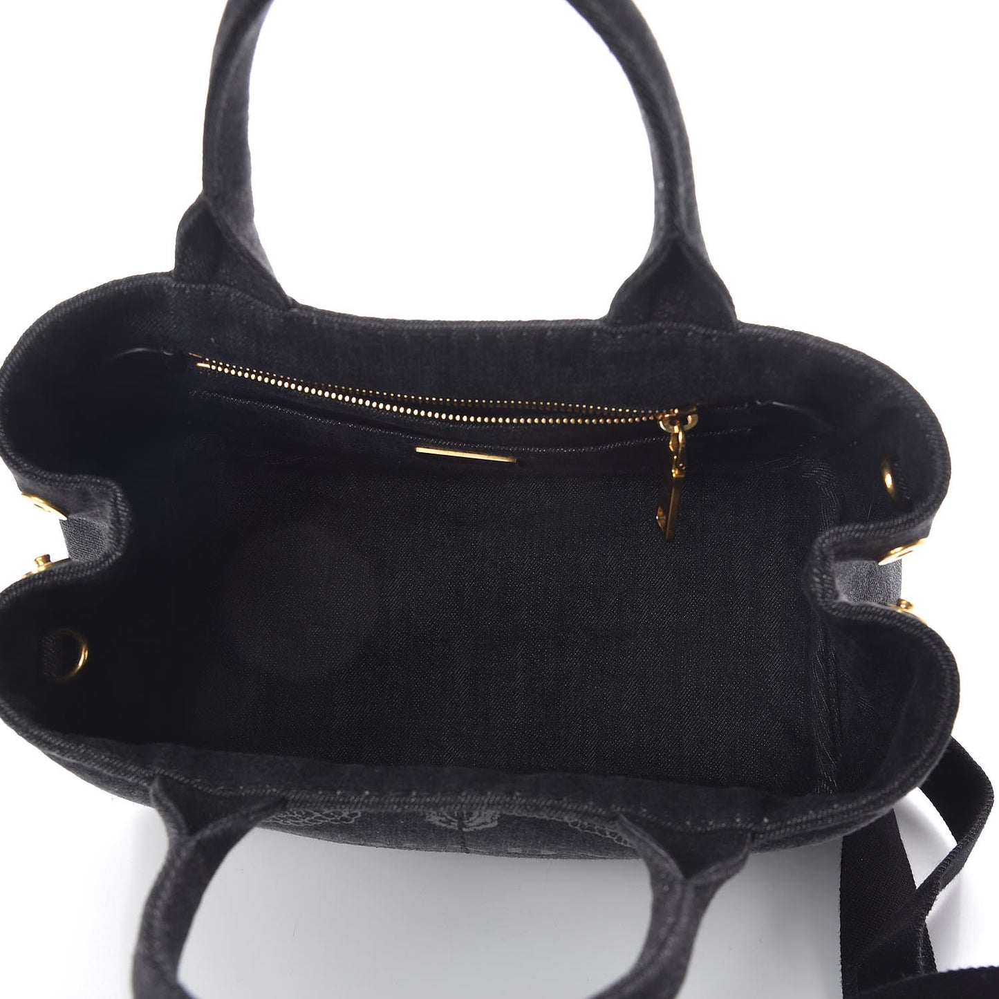 Denim Small Logo Tote Black