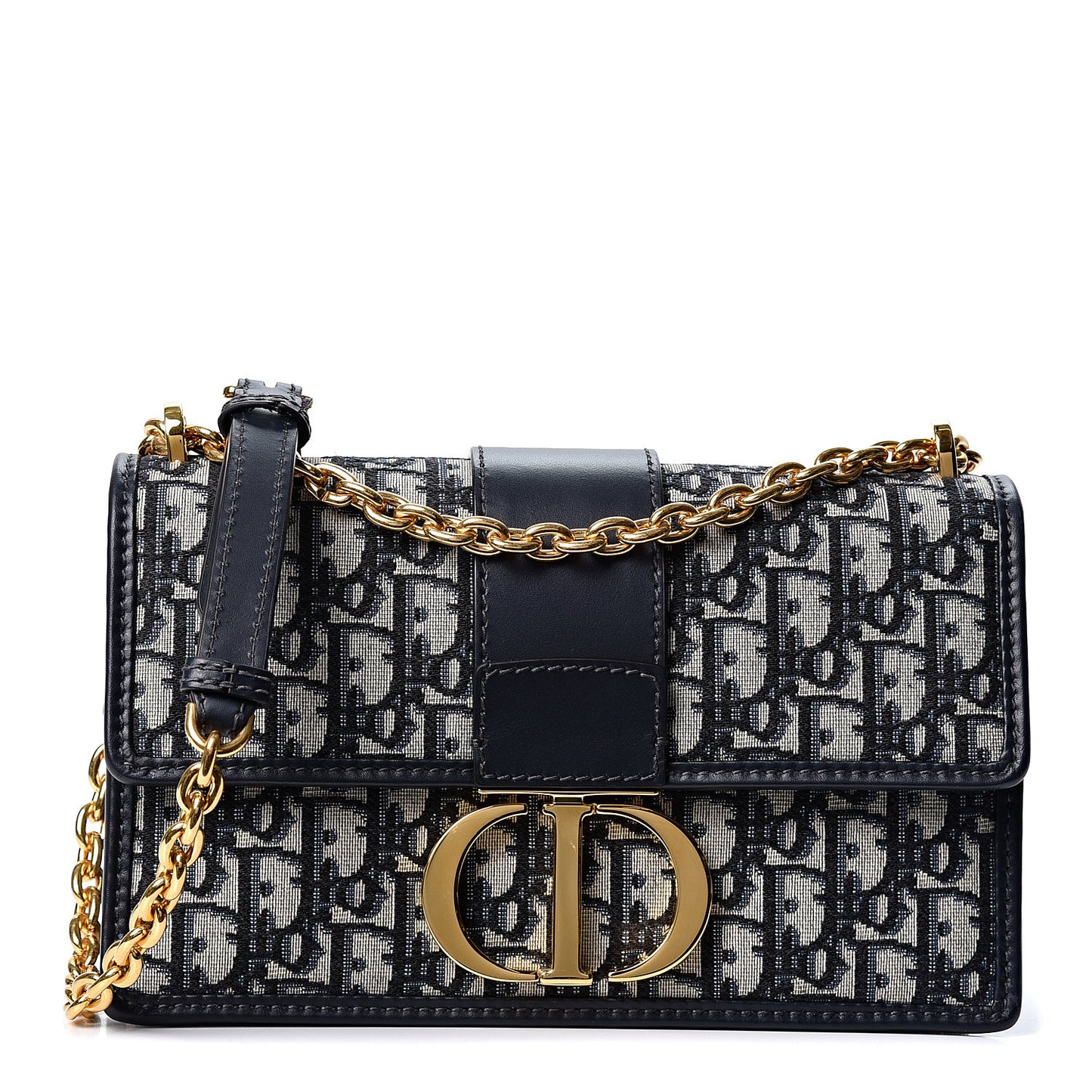 Oblique 30 Montaigne Chain Flap Bag Blue