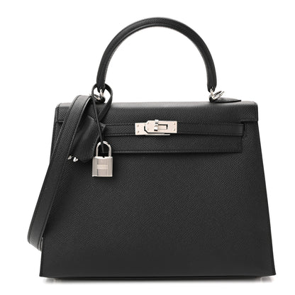 Hermes Epsom Kelly Sellier 25 Black 2 of 37