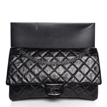 Chanel Metallic Aged Calfskin Quilted 2.55 Reissue 228 Flap Black 8 of 8