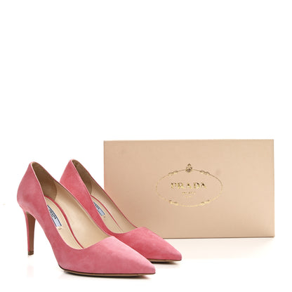 Prada Camoscio Basic 90mm Pumps 37 Geranio 10 of 10