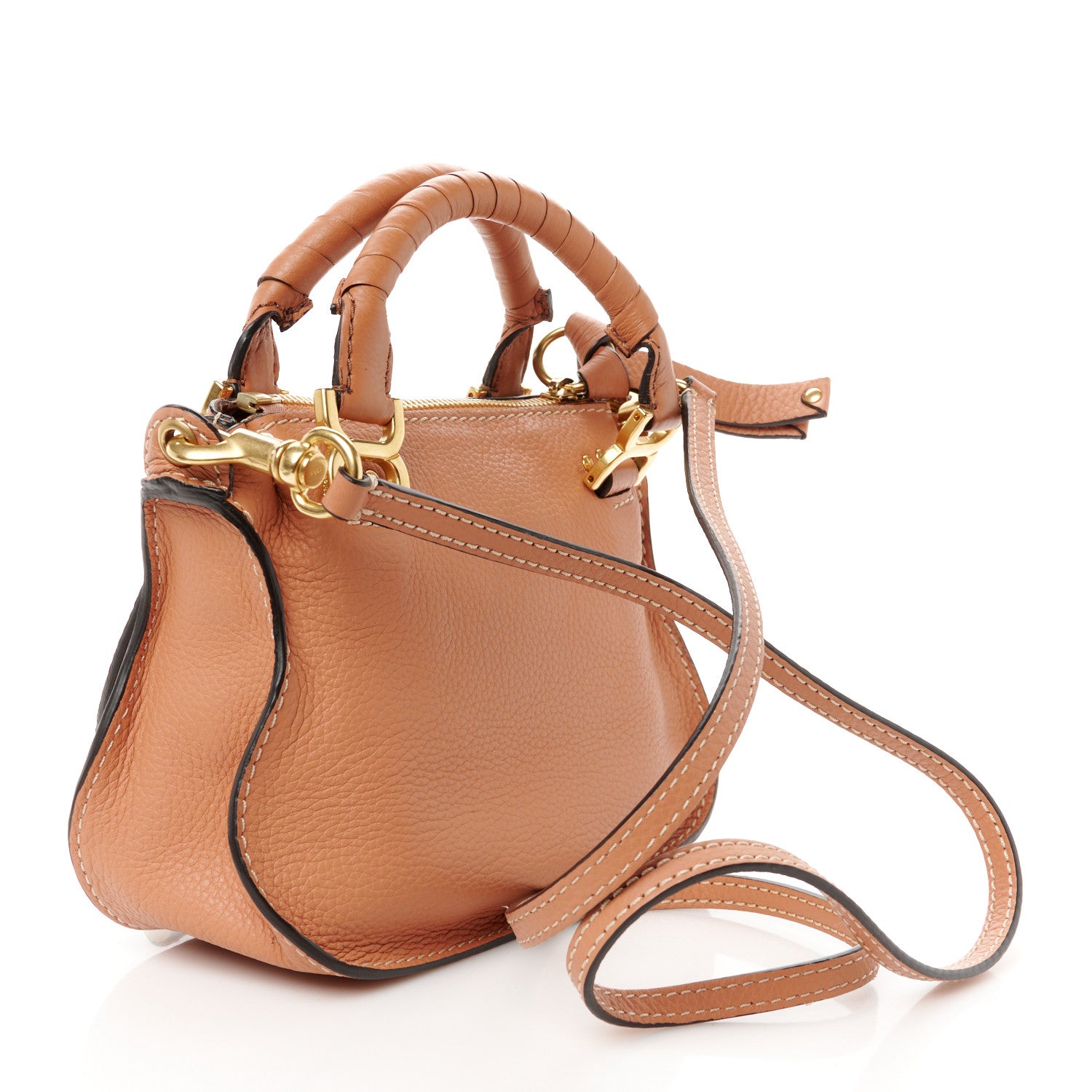 Chloe Calfskin Mini Marcie Satchel Muted Brown 3 of 11
